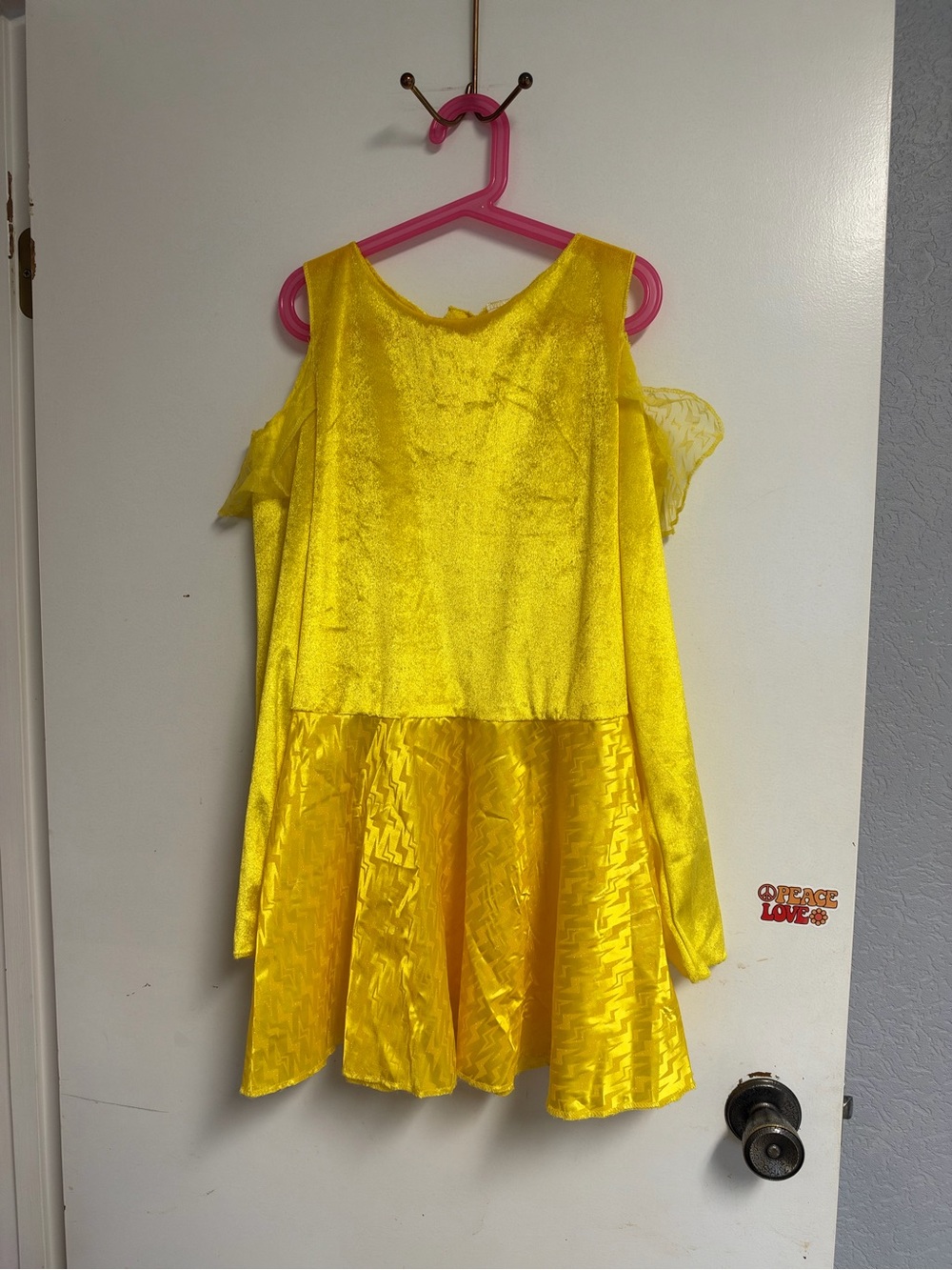 Pikachu girls Halloween costume. Comes with dress, ears, & pants. Like new.